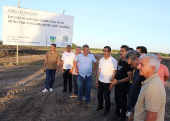 Prefeito e vice-governador visitam obras da ACP Móveis Jaguaré