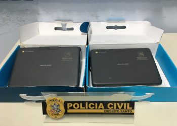 Delegacia de Guaçuí recupera notebooks da Rede Estadual de Educação que estavam em poder de ex-alunos