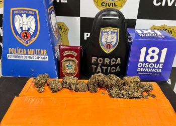 Polícias prendem suspeito de tráfico e apreendem cerca de três quilos de maconha em Montanha