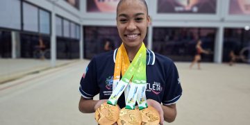 Capixaba Geovanna Santos disputa Copa do Mundo de ginástica rítmica na China